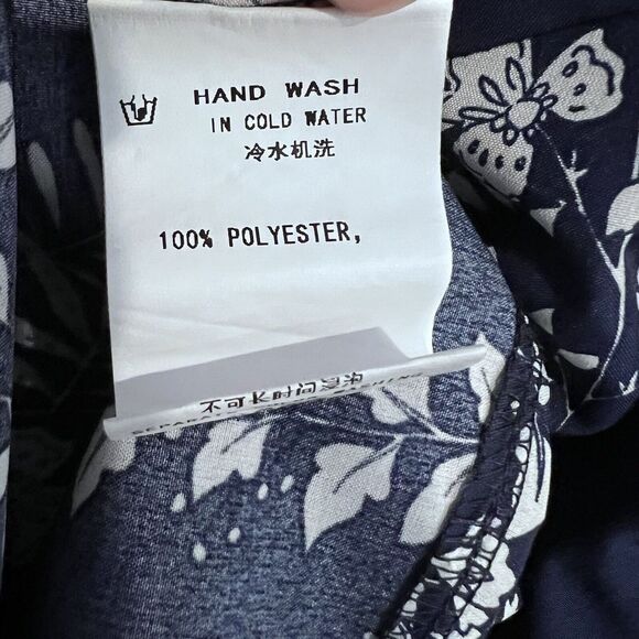 VFShow Size XXL Blue Floral Print Smoked Off The Shoulder Boho Dress Stretch‎ - Picture 9 of 11